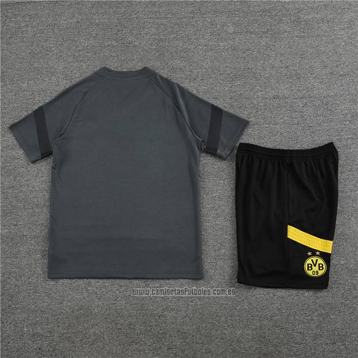Chandal del Borussia Dortmund Manga Corta 2022-2023 Gris - Pantalon Corto